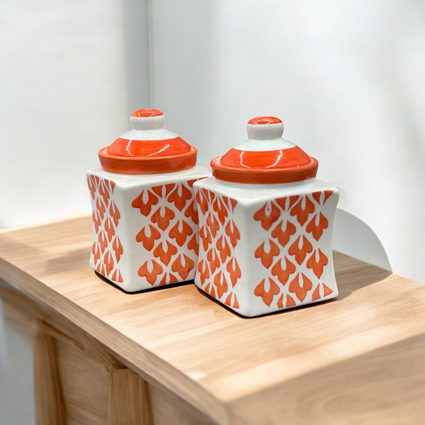 Royal Ikat Ceramic Jars