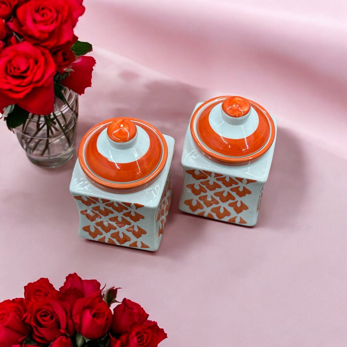 Royal Ikat Ceramic Jars